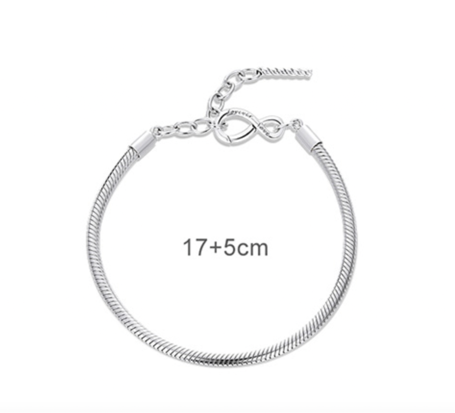 Bracelet pour Charms Infini en Argent 